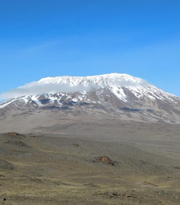 Glacier at the top of Kilimanjaro mountain, Tanzania